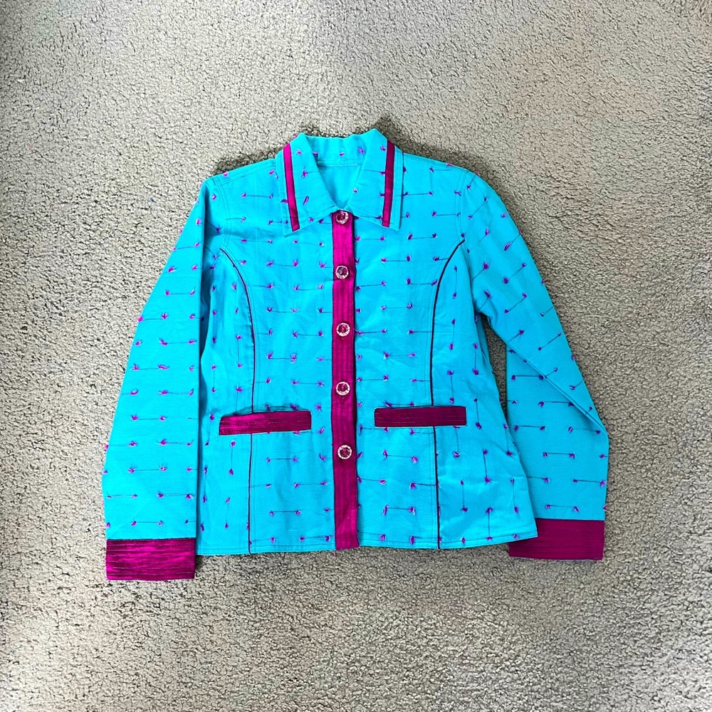 Vintage Contrast Trim Jacket